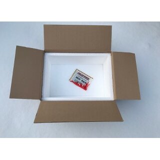 Winter packaging: Styrofoam box + heat pack