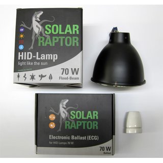Komplett-Set Solar Raptor UV , Alu, 70 Watt Flood