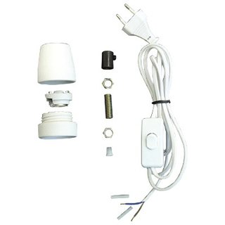 NT* Ceramik base Lamp E27. 2 m cable + euro plug
