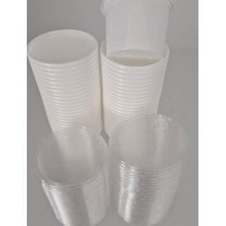 25 Kunststoffdosen zum Transport von Fr�schen 125ml